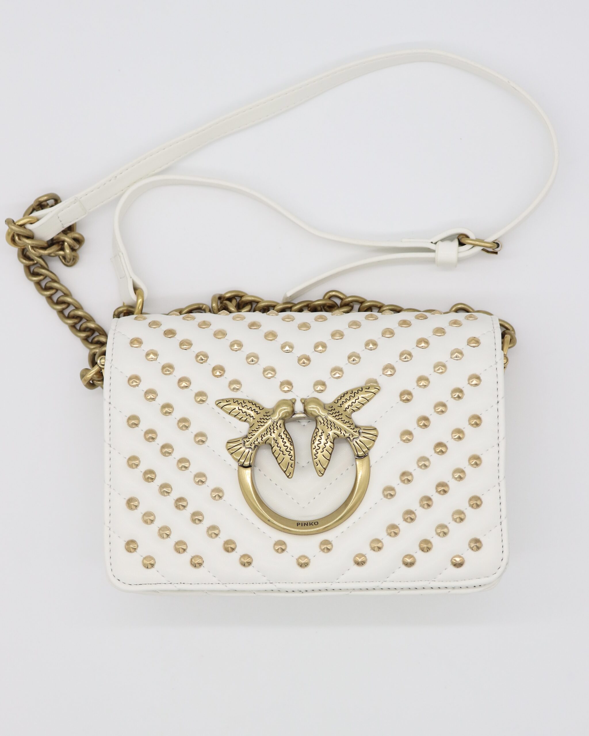 IMG_3664 Pinko Mini Love Bag Studded – Bela - Slika 1