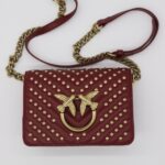 Pinko Mini Love Bag Studded – Bordo