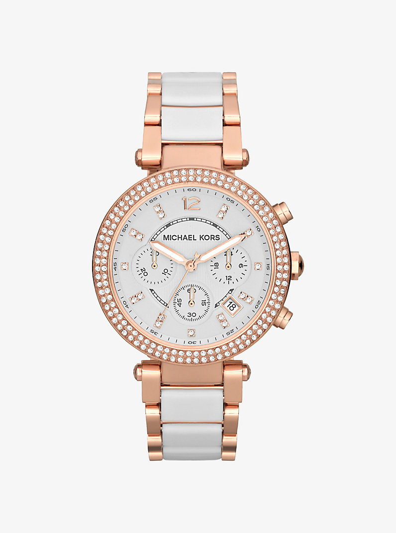 MK5774-0622_1 Parker Rose Gold-Tone White Acetate - MK5774 - Slika 1