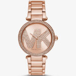 Oversized Pavé Logo Rose Gold-Tone - MK6660